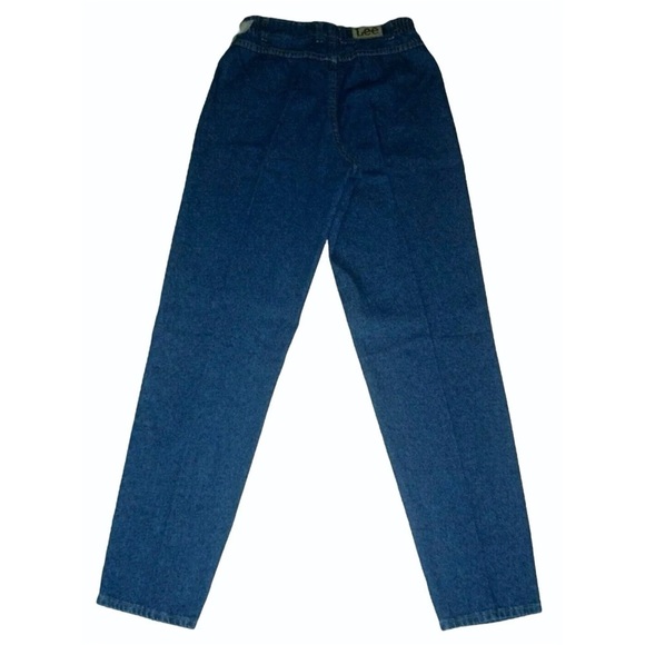 Vintage 80's Lee Mom Jeans Elastic Riders Relaxed Fit Tapered Deadstock 10 Long - Picture 3 of 10